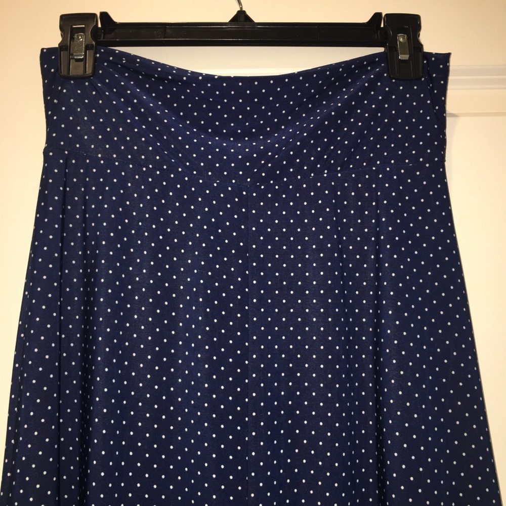 Blue Polka Dot Skirt - Picture 4 of 5